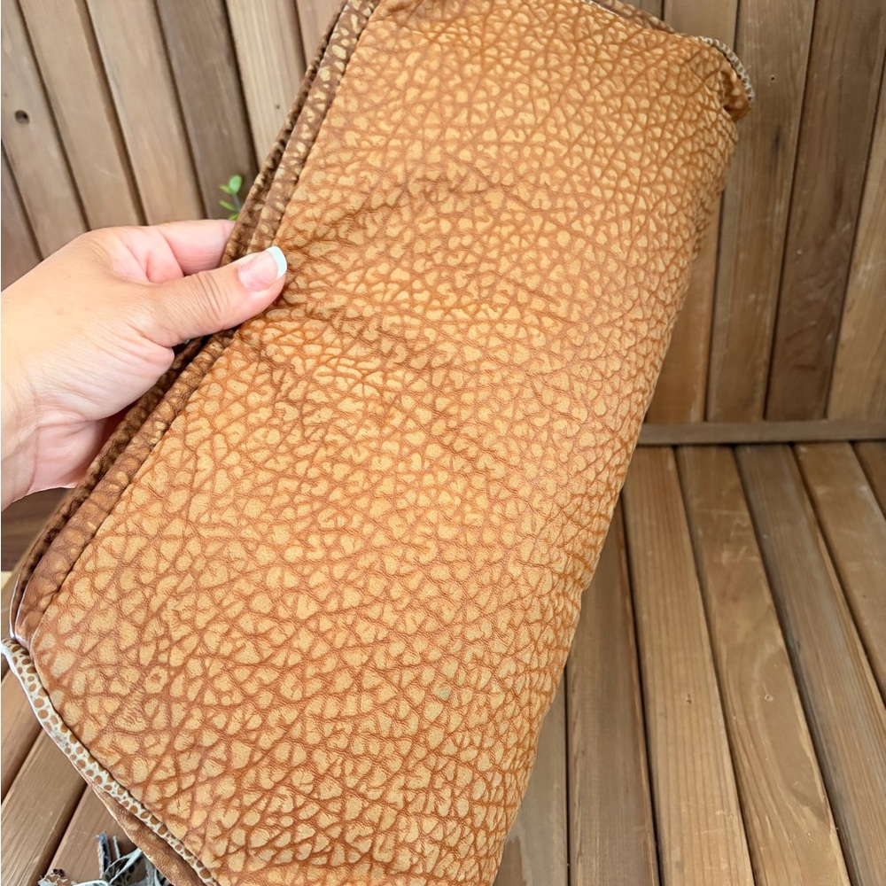 Vintage Leather Patchwork Exotic Boho Embossed Sn… - image 5